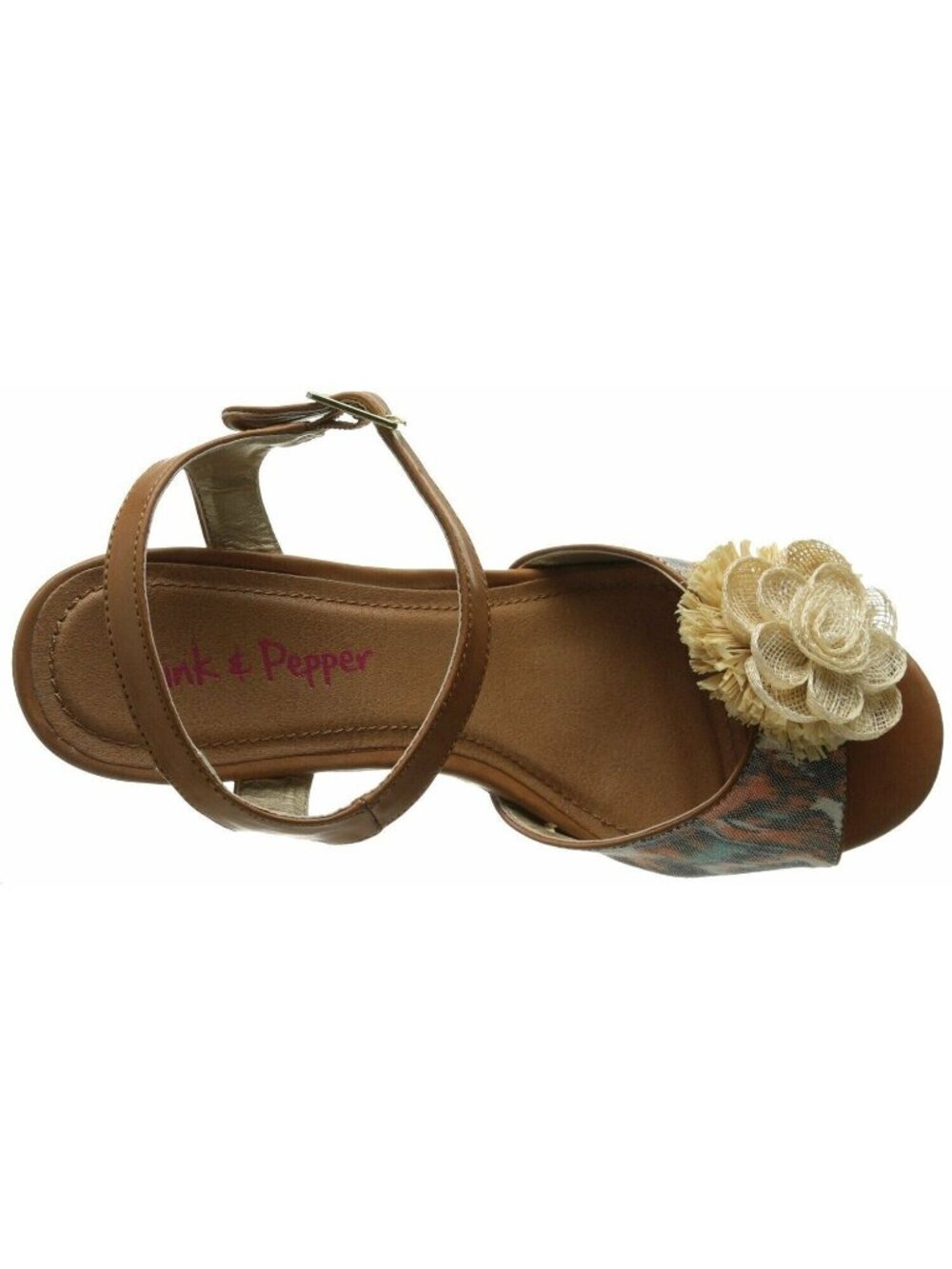 Pink & Pepper Wedge Shoes 8.5 Orange Sand Dune Women's New In Box - Picture 3 of 8